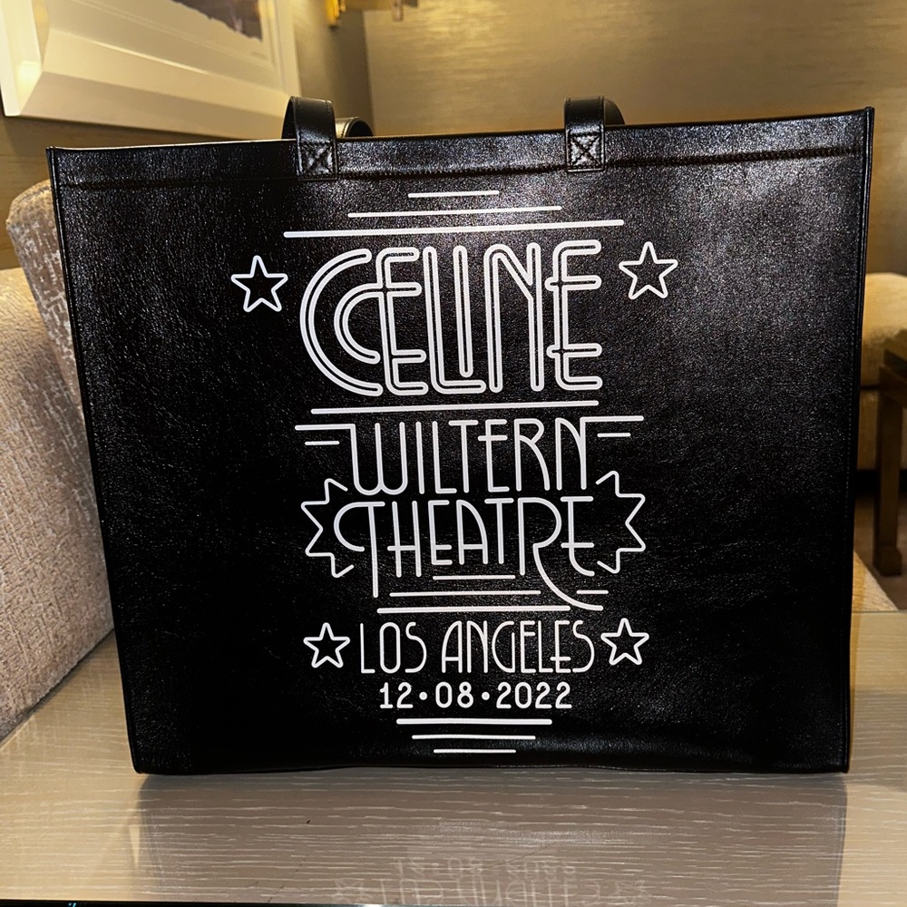 CELINE | LARGE SQUARED CABAS in CALFSKIN WITH CELINE WILTERN PRINT